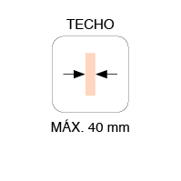 MAX. THICKNESS 40mm CEILING MOUNT